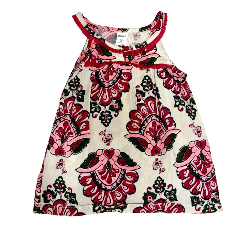 Carter's Vibrant Pink and Green Toddler Dress